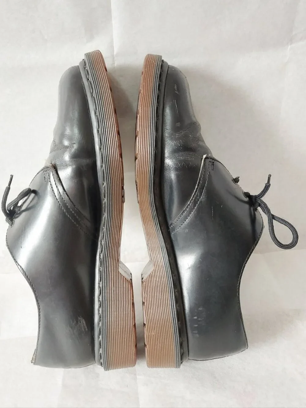 Dr Martens Men 1461 VTG Chunky Lace-up Oxford Shoes Size 10 Black Leather 90s
